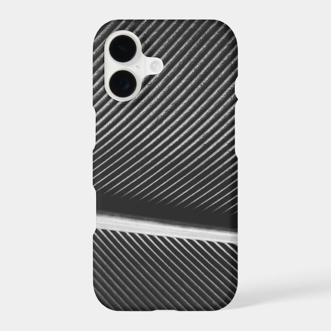 Cool silver grey elegant texture geometric lines iPhone case (Back)