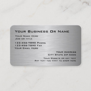 Cool Silver Metallic Businesscards Business Card