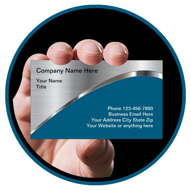 Cool Silver Metallic Look Construction  Business Card (Creator Uploaded)