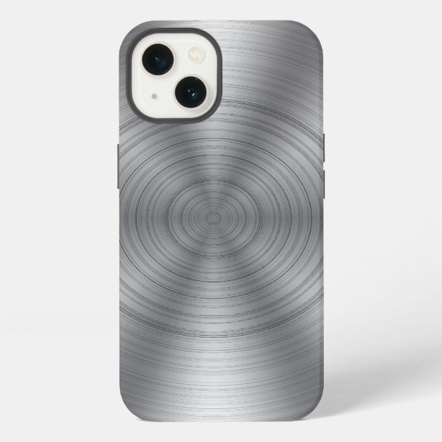 Cool Silver Metallic Look iPhone Case (Back)