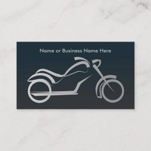 Cool Silver Motorcycle Frame -Sales Repair Shop Business Card