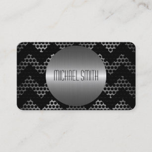 Cool Silver Stainless Steel Metal 3 Business Card