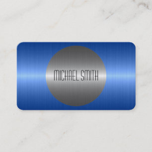 Cool Silver Stainless Steel Metal 5 Business Card