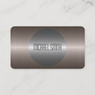 Cool Silver Stainless Steel Metal 7 Business Card
