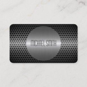 Cool Silver Stainless Steel Metal Hole Business Card