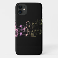 Cool Simple Black Magical Rainbow Music Notes
