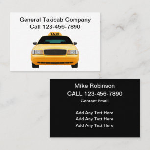 Cool Simple Taxi Driver Business Cards