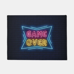 Cool Simulated Neon GAME OVER sign Doormat