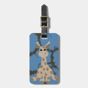 Cool Sitting Giraffe Luggage Tag