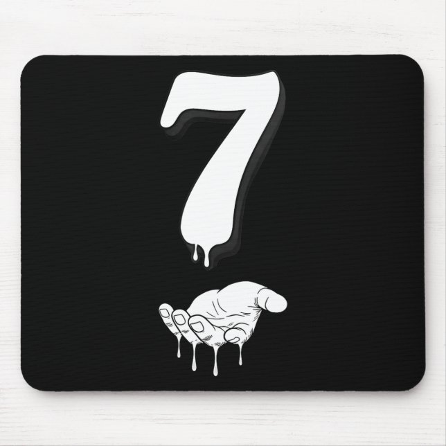 Cool Six Seven 6 7 Meme Gen Alpha Slang Costume Ma Mouse Mat (Front)