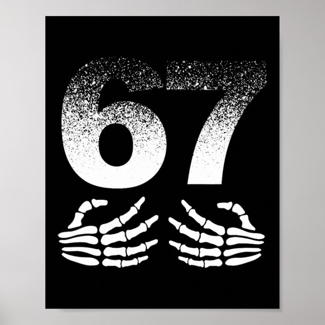 Cool Six Seven Gen Alpha Slang Popular Meme Trendi Poster (Front)