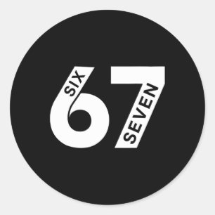 Cool Six Seven Number Gen Alpha Slang 6 7 Trending Classic Round Sticker