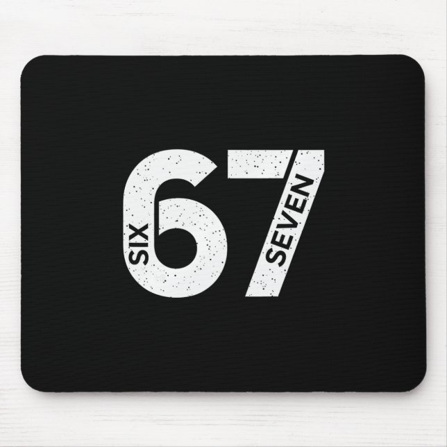 Cool Six Seven Number Gen Alpha Slang 6 7 Trending Mouse Mat (Front)