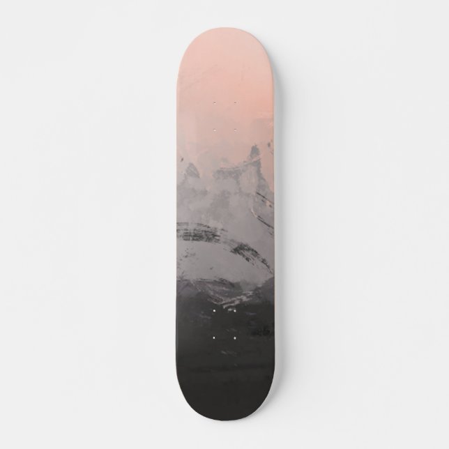 Cool skateboard art | girls skateboard pink black (Front)