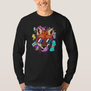 Cool Skateboard Party Animal Sunglasses Fox T-Shirt