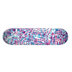 Cool skateboard with crazy monster graphics