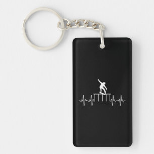 Cool Skateboarder Art For Skateboard Key Ring