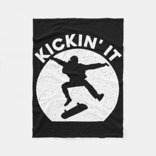 Cool Skateboarding Art For Men Women Skateboarder Fleece Blanket