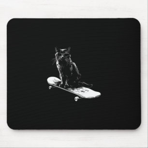 Cool Skateboarding Cat With Sungles For Men Women  Mouse Mat