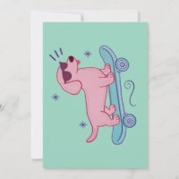Cool Skateboarding Dachshund | Funny Dog Art
