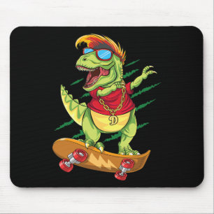 Cool Skateboarding Dinosaur Skater Dabbing T Rex S Mouse Mat