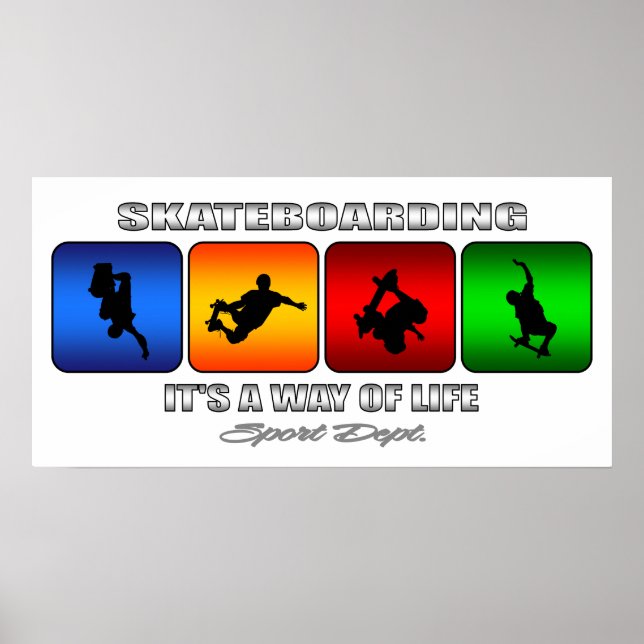 Cool Skateboarding It Is A Way Of Life Poster (Front)