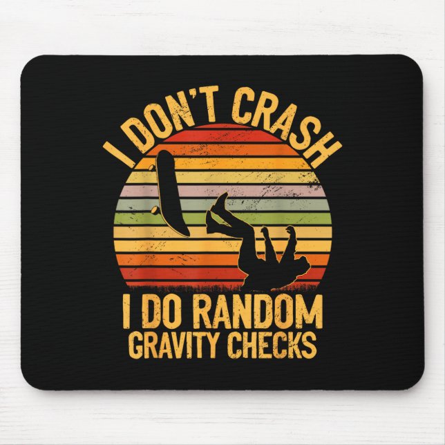 Cool Skateboarding Lover Men Women Kids Skater Ska Mouse Mat (Front)