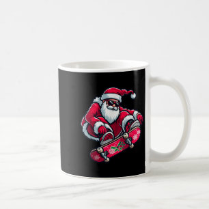 Cool Skateboarding Santa Claus Christmas Pajama Ki Coffee Mug