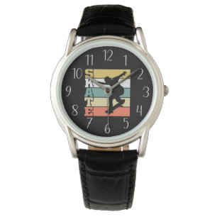 cool skateboarding word art watch