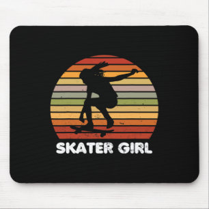Cool Skater Art Girl Skateboarding Skateboard Skat Mouse Mat