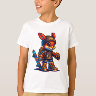 Cool Skater Bunny T-Shirt – Streetwear Rabbit Grap