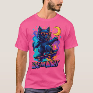 Cool Skater Cat – Urban Street Style  T-Shirt