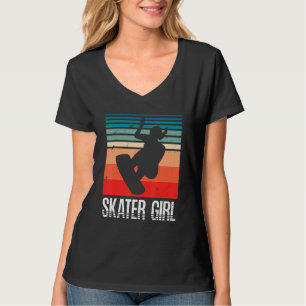 Cool Skater Girl Skateboarding Skateboard Skating T-Shirt