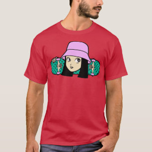 Cool Skater Girl with Bucket Hat T-Shirt