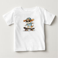 Cool Skater Puppy Dog Wearing Sunglasses and Cap G