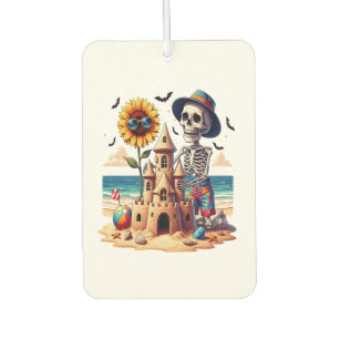 Cool Skeleton at the Beach Car Air Freshener