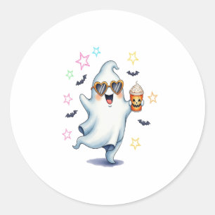 Cool Skeleton at the Beach Classic Round Sticker