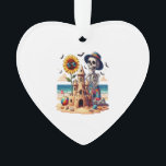 Cool Skeleton at the Beach Ornament<br><div class="desc">Cool Skeleton at the Beach</div>