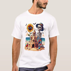 Cool Skeleton at the Beach T-Shirt