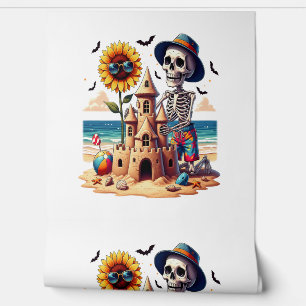 Cool Skeleton at the Beach Wallpaper