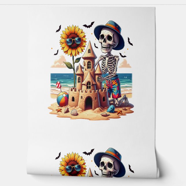 Cool Skeleton at the Beach Wallpaper (Unrolling)