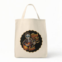 Cool Skeleton Bad to the Bone with Guitar