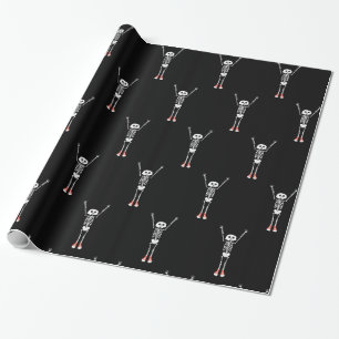 Cool Skeleton Halloween Design Wrapping Paper