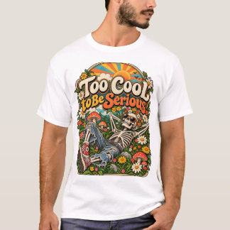 Cool Skeleton in a Flower Garden T-Shirt
