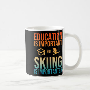 Cool ski art for men women kids nordic mountain coffee mug