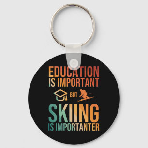 Cool Ski Art For Men Women Kids Nordic Mountain Sk Key Ring