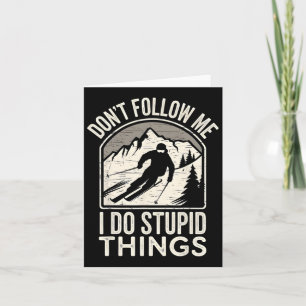 Cool Ski Freestyle Funny Saying Winter Sports Skie Card