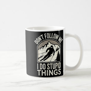 Cool ski freestyle funny saying winter sports skie coffee mug