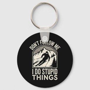 Cool Ski Freestyle Funny Saying Winter Sports Skie Key Ring