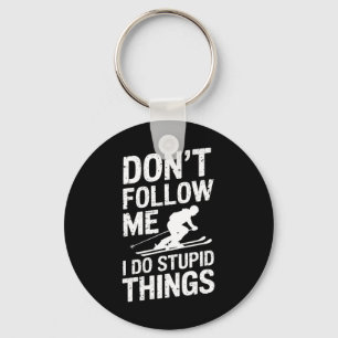 Cool Ski Freestyle Funny Saying Winter Sports Skie Key Ring